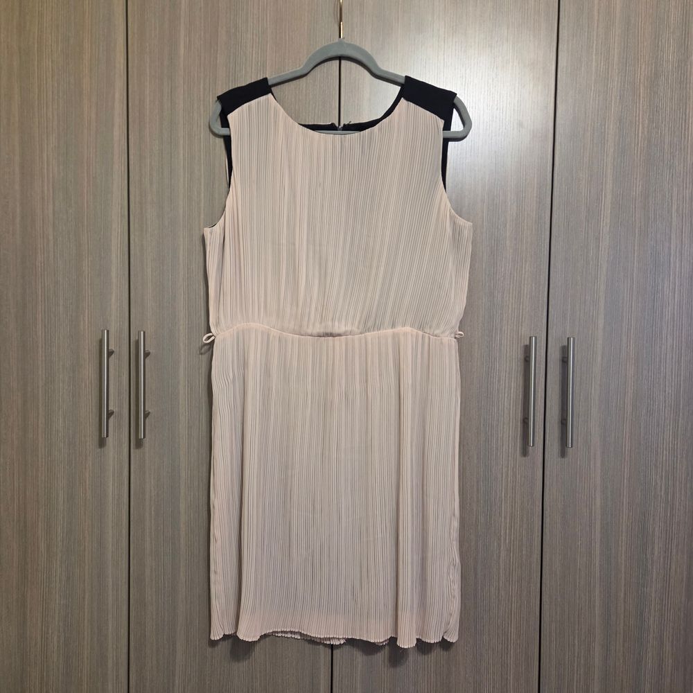 Pale Pink & Black Mini Dress